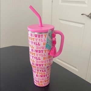 Howdy Y’all Pink and Orange Tumbler